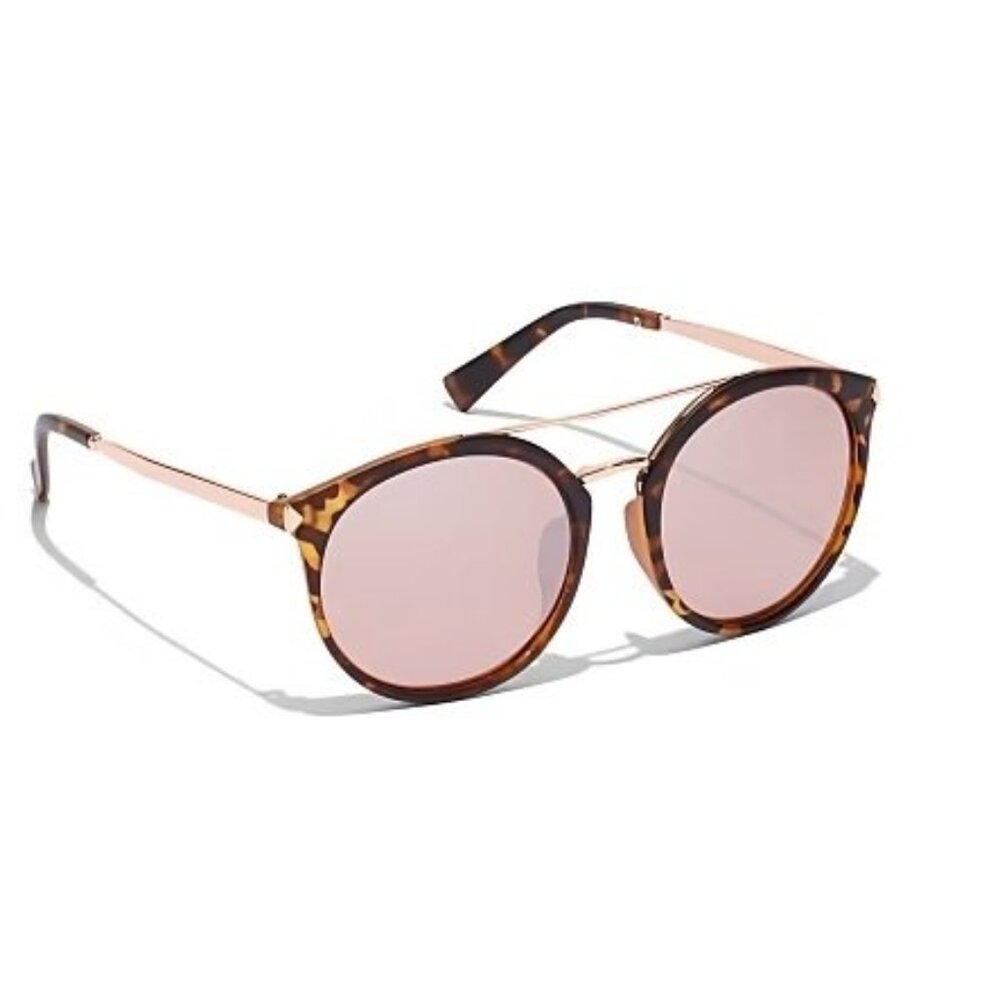 New york and company womens Brow-Bar Round Sunglasses new with tags 07110447